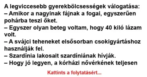 Vicc: A legviccesebb gyerekbölcsességek válogatása