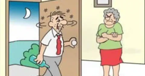 Vicc: Bob egy este részegen jön haza, becsúszik az ágyba a felesége mellé…