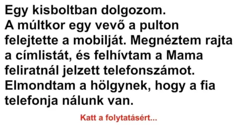 Vicc: Egy kisboltban dolgozom