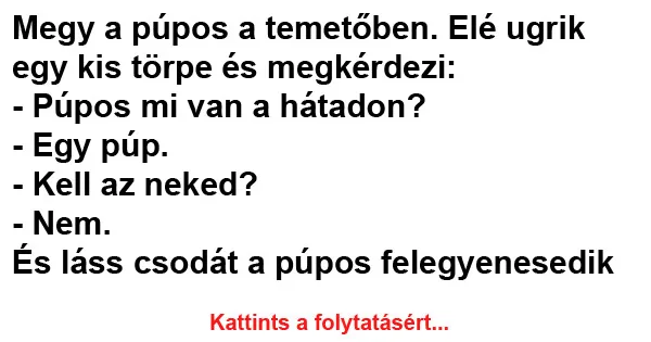 Vicc: Megy a púpos a temetőben Vicc: Megy a púpos a temetőben