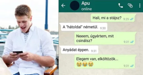 Vicc: Vicces SMS-ek apák és fiaik között, amit nem lehet kibírni nevetés…