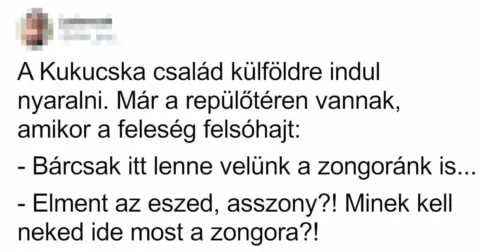 Vicc: A Kukucska család külföldre indul nyaralni