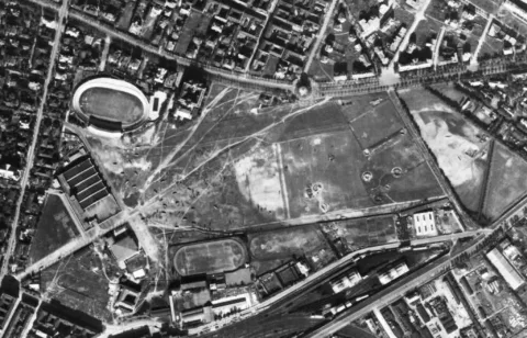 Bp., az 1953-ban átadott Népstadion helyszíne 1944-ben.