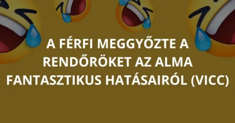 Vicc: A férfi meggyőzte a rendőröket az alma fantasztikus hatásairól