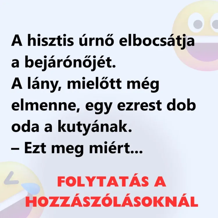 Vicc: A hisztis úrnő elbocsátja a bejárónőjét