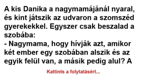 Vicc: A kis Danika a nagymamájánál nyaral