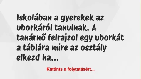 Vicc: Iskolában a gyerekek az uborkáról tanulnak. A tanárnő felrajzol…