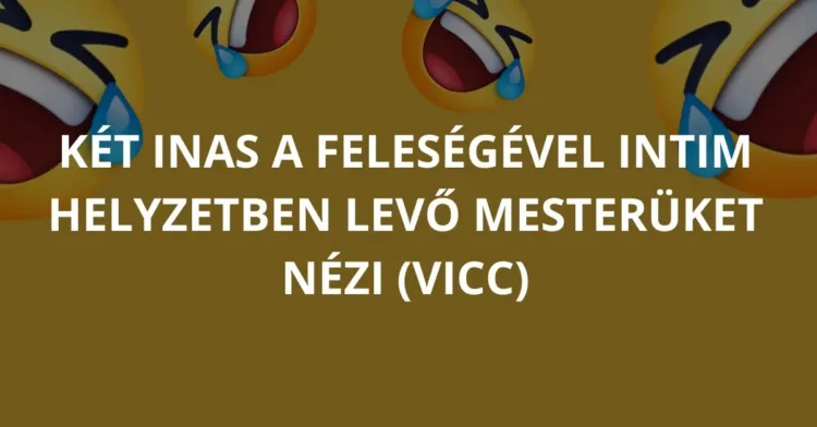 Vicc: Két inas a feleségével intim helyzetben levő mesterüket nézi Vicc: Két inas a feleségével intim helyzetben levő mesterüket nézi
