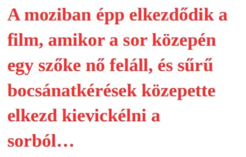 Vicc: Mobilos szőke a moziban