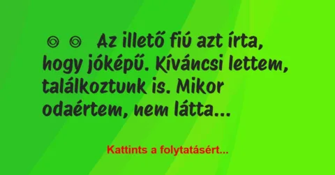 Vicces történet: 
	    	    


Az illető fiú azt írta, hogy jóképű….