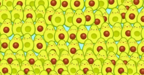 Rejtvény: A mosolygós avokádók mellett egy szív is látható a képen. Meg tudod…