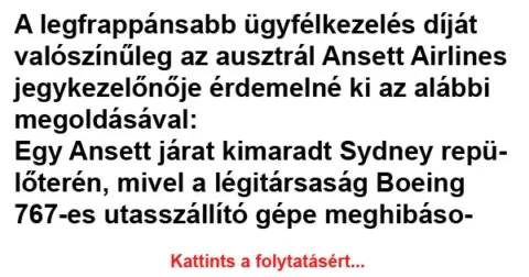 Vicc: A legfrappánsabb ügyfélkezelés