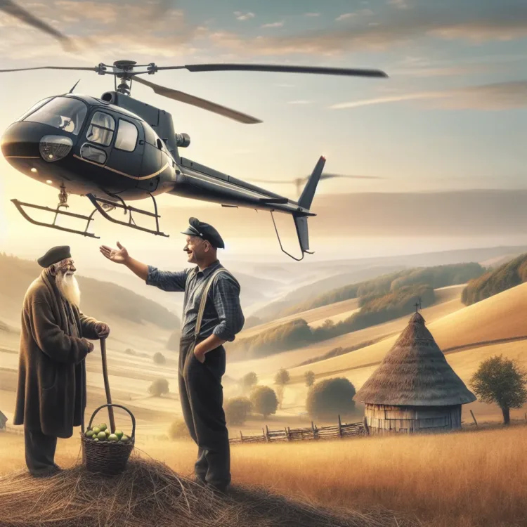 Vicc: A székely bácsi és a helikopter... Vicc: A székely bácsi és a helikopter…