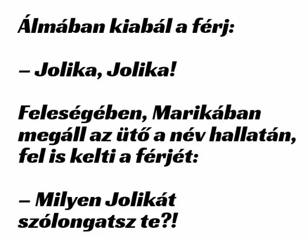Vicc: Álmában kiabál a férj Vicc: Álmában kiabál a férj