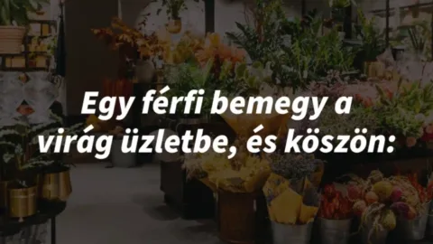 Vicc: Egy férfi bemegy a virág üzletbe Vicc: Egy férfi bemegy a virág üzletbe