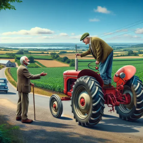 Vicc: Öreg bácsi és a traktor…