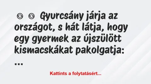 Vicc: 
	    	    Gyurcsány járja az országot, s hát látja, hogy…