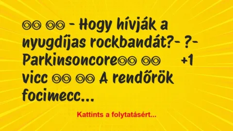 Vicc: 
		  
		  – Hogy hívják a nyugdíjas…