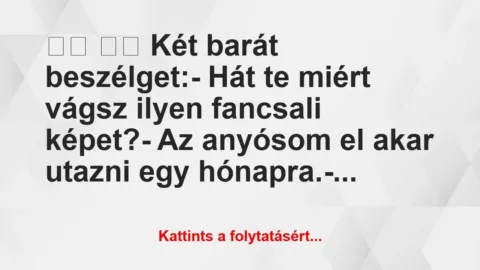 Vicc: 
		  
		  Két barát beszélget:- Hát te miért …