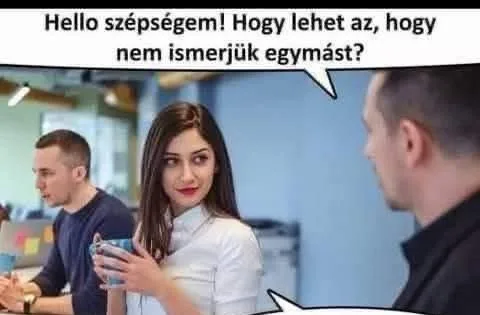 Vicc: Helló szépségem! Hogy lehet…