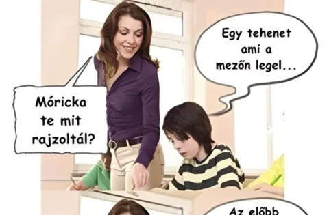 Vicc: Móricka te mit rajzoltál?