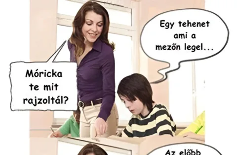 Vicc: Móricka te mit rajzoltál?