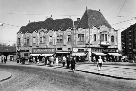 1968, Óbuda, Flórián tér, Csemege-ház. 
ilyenisvoltbudapest