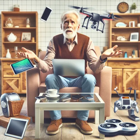 Vicc: Idős bácsi kalandjai a modern technológiával…