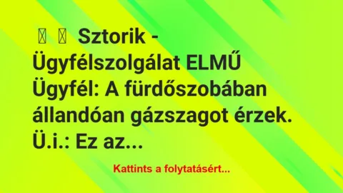Vicces történet: 
	    	    Sztorik – Ügyfélszolgálat ELMŰ


Ügyfél: A…