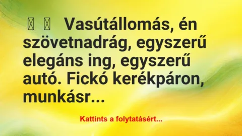 Vicces történet: 
	    	    


Vasútállomás, én…