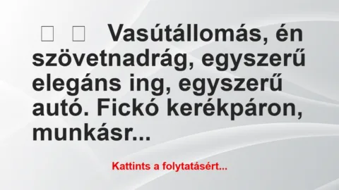 Vicces történet: 
	    	    


Vasútállomás, én…