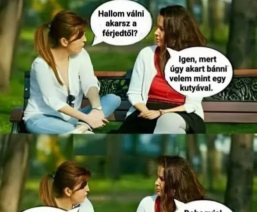 Vicc: Válni akarsz a férjedtől?