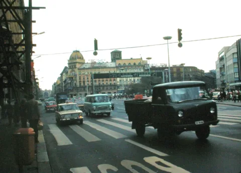 1979.  Bp., Rákóczi út, Blaha Lujza tér a Nyár utca sarkáról nézve.
BRK
 #RK1749628826