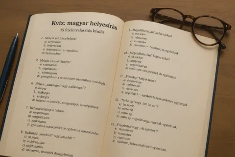 Kvíz: Gondolkodj gyorsan – helyesírási kihívás!