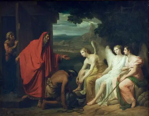 K. Bryullov: „Isten megjelenése Ábrahámnak három angyal alakjában”, 1821