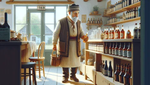 Vicc: A székely bácsi bemegy a boltba, és kér egy üveg pálinkát.