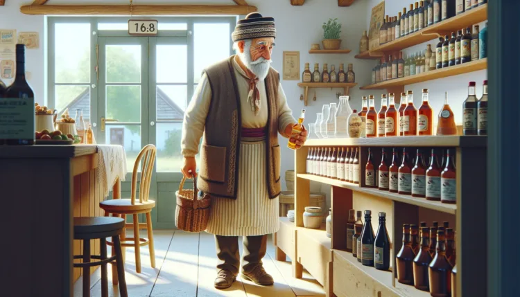 Vicc: A székely bácsi bemegy a boltba, és kér egy Vicc: A székely bácsi bemegy a boltba, és kér egy üveg pálinkát.