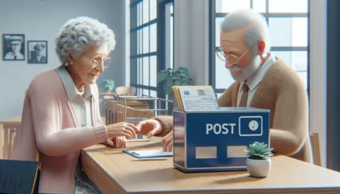 Vicc: Egy idős hölgy elmegy a postára, és kér egy nyugdíj-meghatározást…