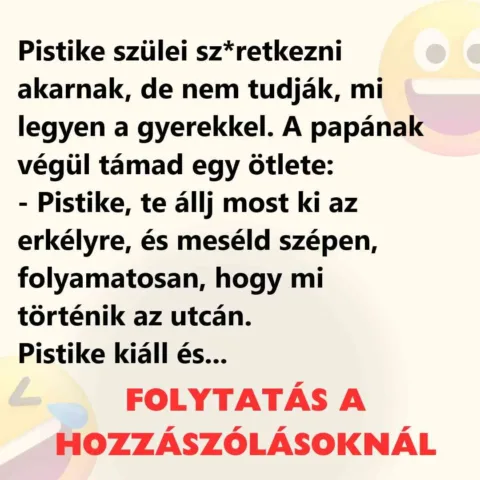 Vicc: Pistike szülei nem tudják, mi legyen a gyerekkel
