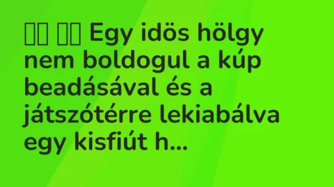 Vicc: 
		  
		  Egy idös hölgy nem boldogul a kúp beadásával és a…