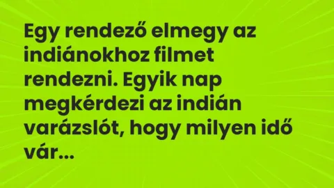 Vicc: Egy rendező elmegy az indiánokhoz filmet rendezni. Egyik nap megkérdezi az…