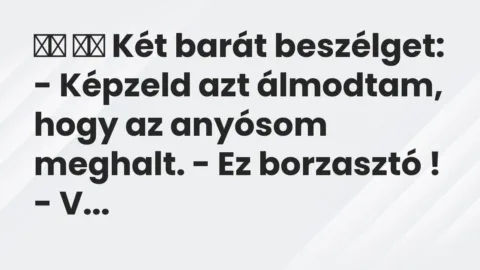Vicc: 
		  
		  Két barát beszélget: – Képzeld azt álmodtam, hogy az…