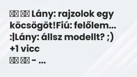 Vicc: 
		  
		  Lány: rajzolok egy köcsögöt!Fiú: felőlem… :|Lány:…