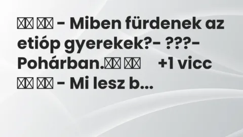 Vicc: 
		  
		  – Miben fürdenek az etióp gyerekek?- ???-…