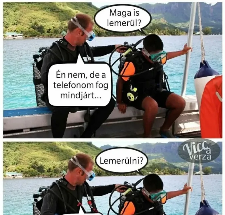 Vicc: Maga is lemerül? Vicc: Maga is lemerül?
