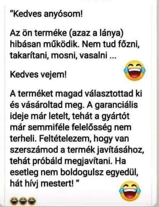 Kedves anyósom! Kedves anyósom!