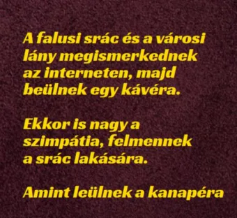 Vicc: A falusi srác és a városi lány megismerkednek az –