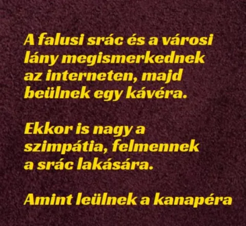 Vicc: A falusi srác és a városi lány megismerkednek az –
