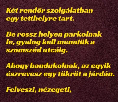 Vicc: Két rendőr talál egy –