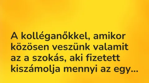 Vicces történet: 
	    	    


A kolléganőkkel, amikor közösen veszünk valamit…